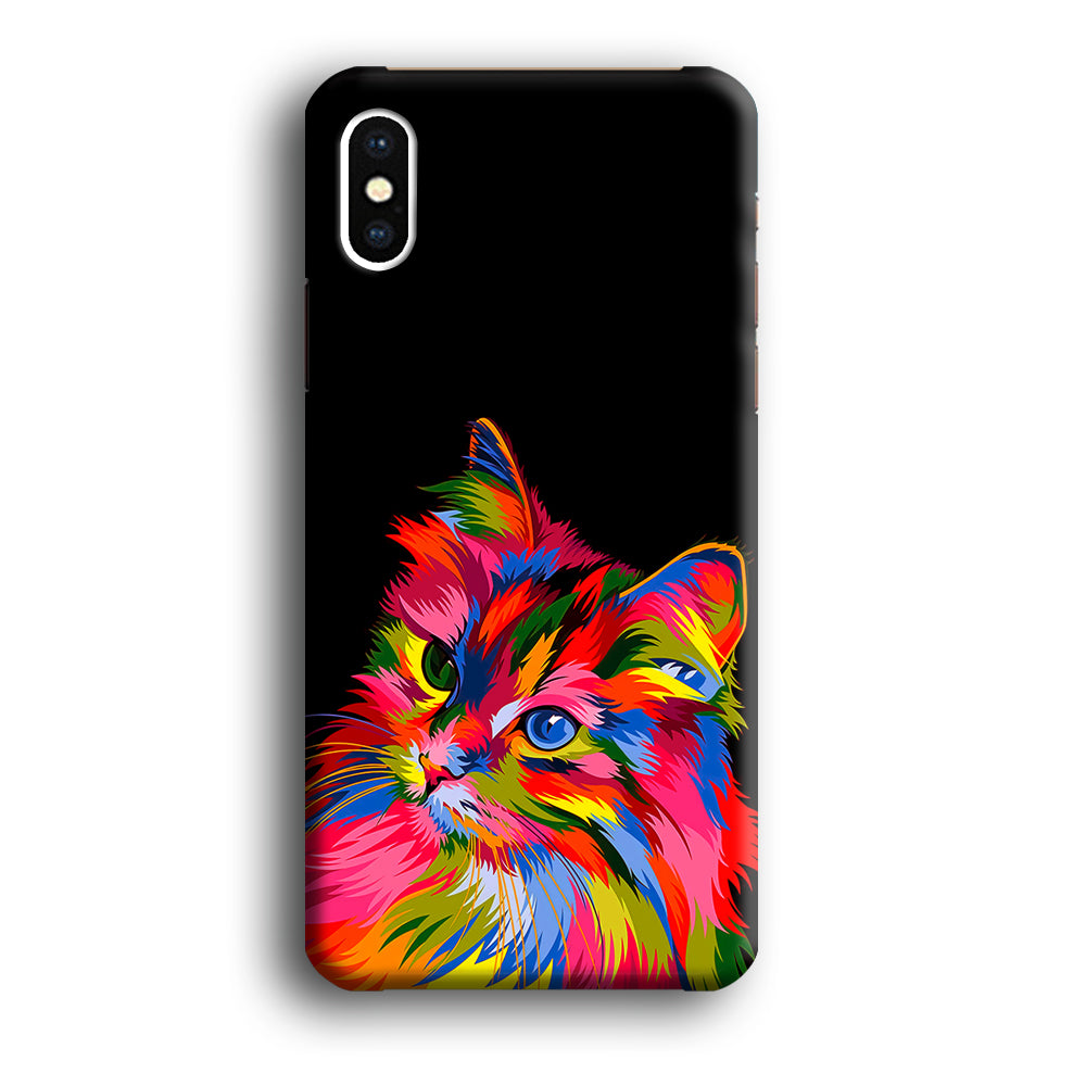Cat Colorful Art Painting iPhone Xs Case-Phone Case-3D Case-Altracase