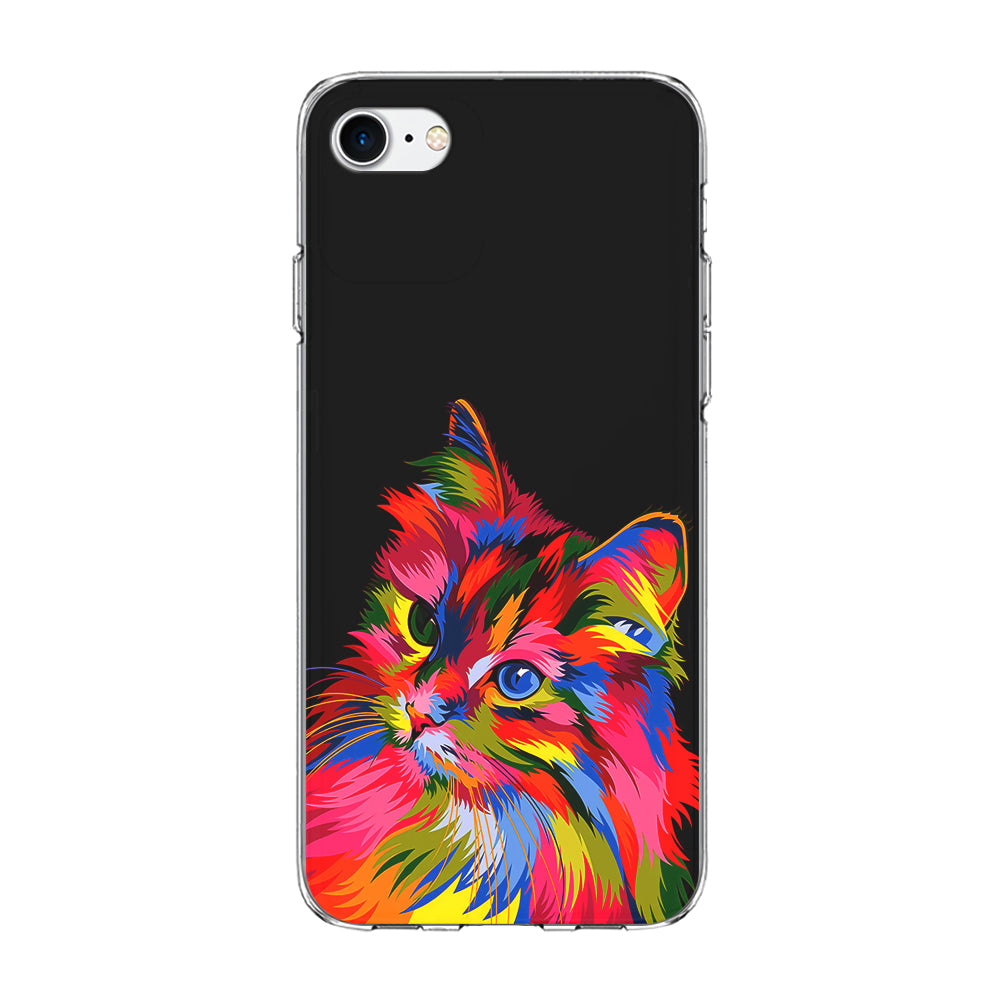 Cat Colorful Art Painting iPhone 7 Case-Phone Case-Clear Soft Case-Altracase