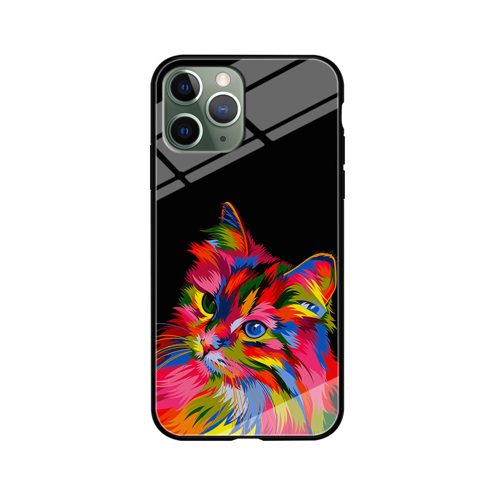 Cat Colorful Art Painting iPhone 11 Pro Case-Phone Case-Tempered Glass Case-Altracase