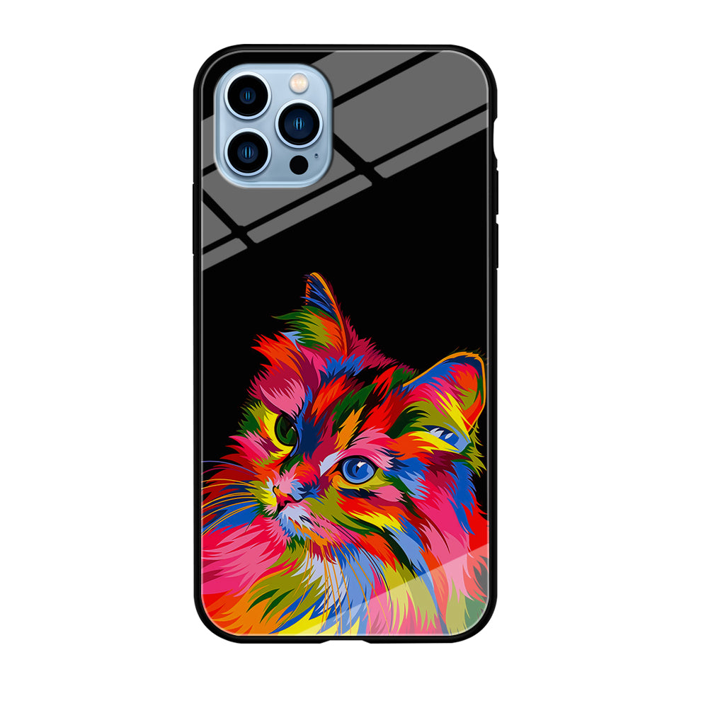 Cat Colorful Art Painting iPhone 12 Pro Max Case-Phone Case-Tempered Glass Case-Altracase