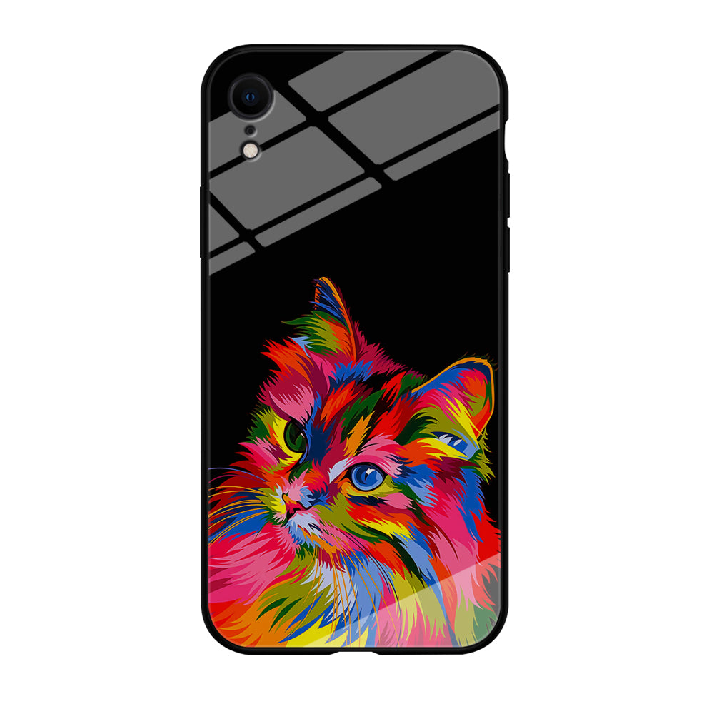 Cat Colorful Art Painting iPhone XR Case-Phone Case-Tempered Glass Case-Altracase