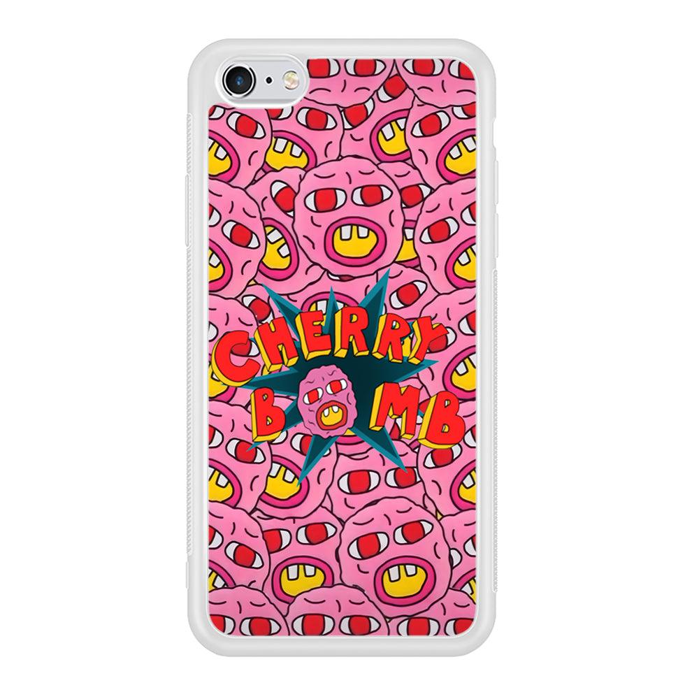 Cherry Bomb Face Sticker iPhone 6 | 6s Case-Phone Case-Rubber White (2D Case)-Altracase