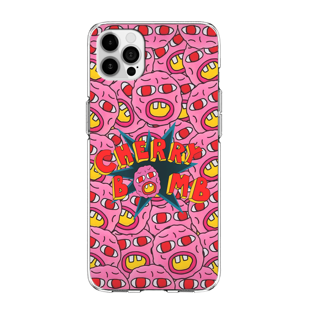 Cherry Bomb Face Sticker iPhone 15 Pro Max Case-Phone Case-Clear Soft Case-Altracase
