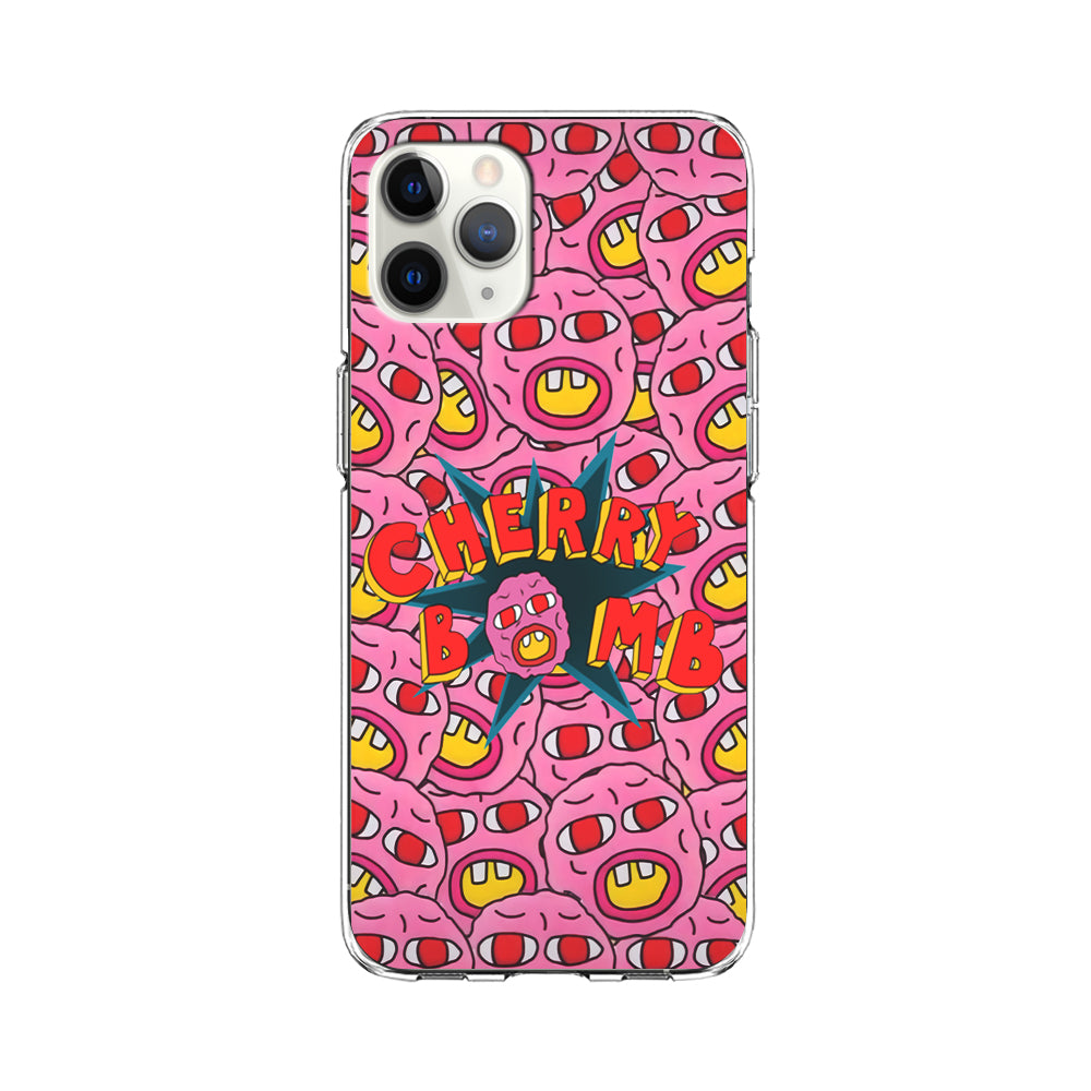 Cherry Bomb Face Sticker iPhone 11 Pro Case-Phone Case-Clear Soft Case-Altracase