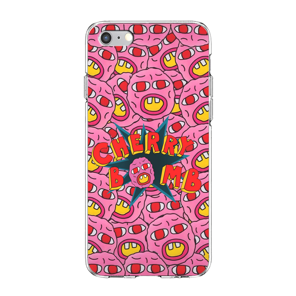 Cherry Bomb Face Sticker iPhone 6 Plus | 6s Plus Case-Phone Case-Clear Soft Case-Altracase