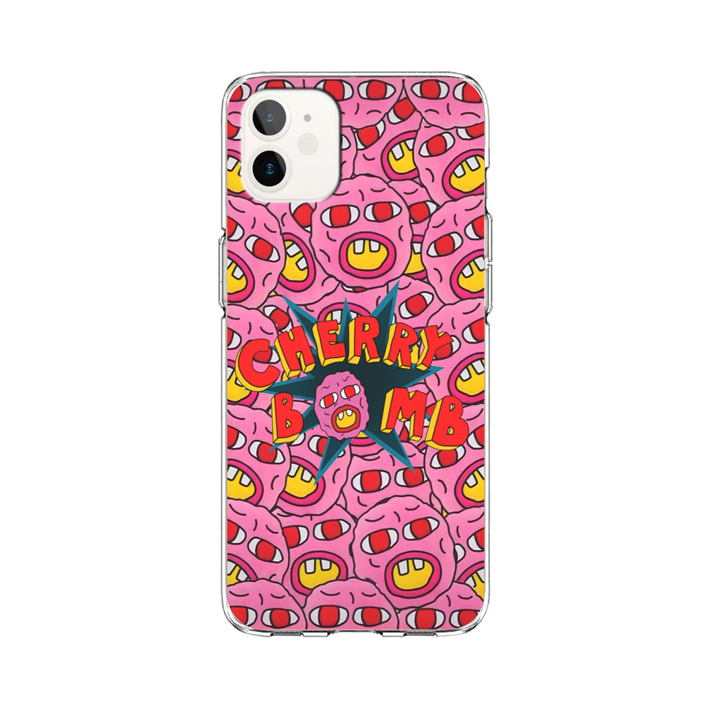 Cherry Bomb Face Sticker iPhone 12 Case-Phone Case-Clear Soft Case-Altracase