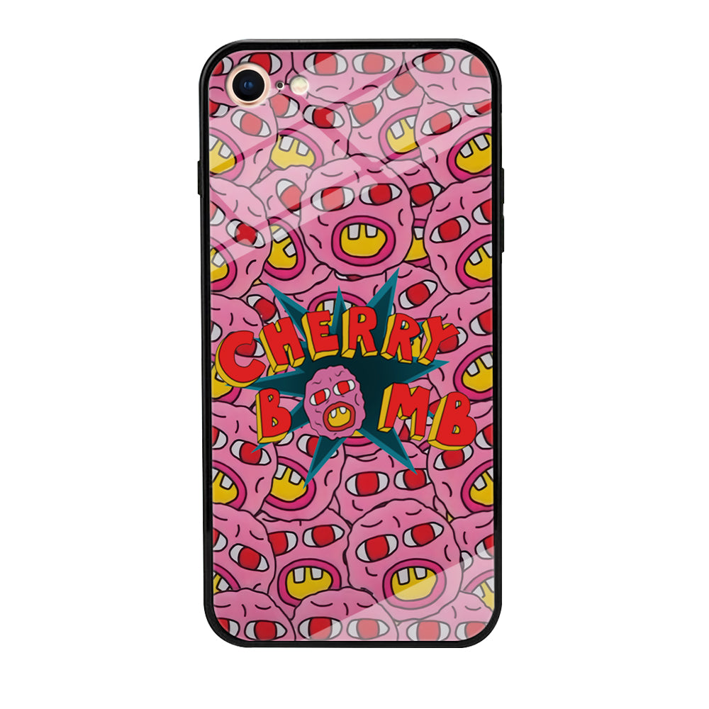 Cherry Bomb Face Sticker iPhone 7 Case-Phone Case-Tempered Glass Case-Altracase