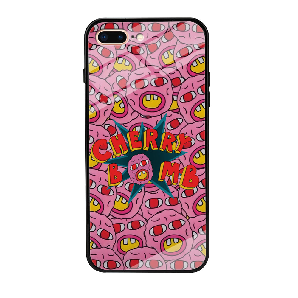 Cherry Bomb Face Sticker iPhone 8 Plus Case-Phone Case-Tempered Glass Case-Altracase