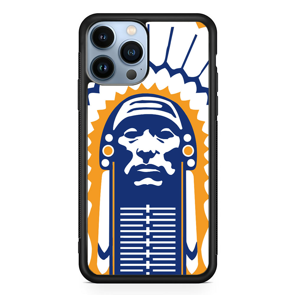 Chief Illiniwek Illinois iPhone 15 Pro Max Case-Phone Case-Rubber Black (2D Case)-Altracase