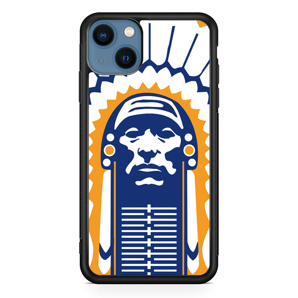 Chief Illiniwek Illinois iPhone 13 Case-Phone Case-Rubber Black (2D Case)-Altracase