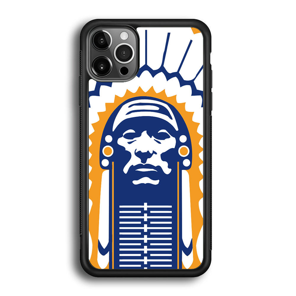 Chief Illiniwek Illinois iPhone 12 Pro Max Case-Phone Case-Rubber Black (2D Case)-Altracase