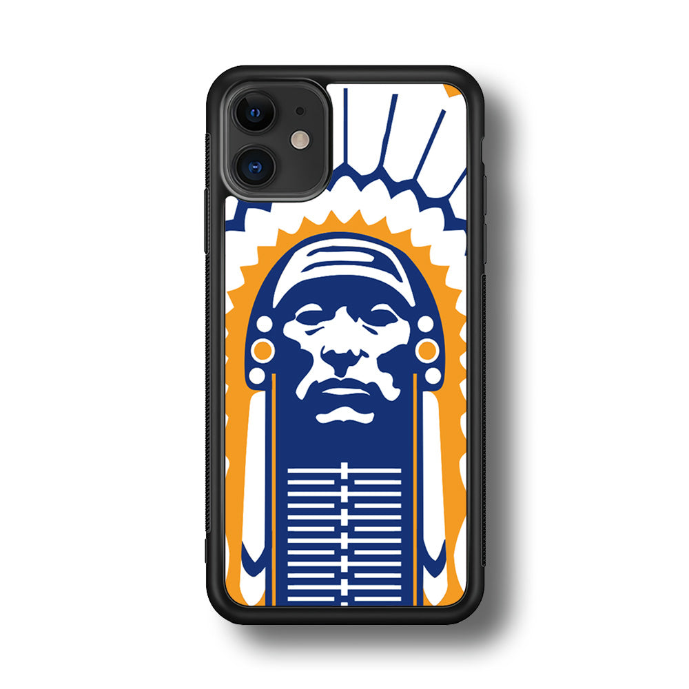 Chief Illiniwek Illinois iPhone 11 Case-Phone Case-Rubber Black (2D Case)-Altracase
