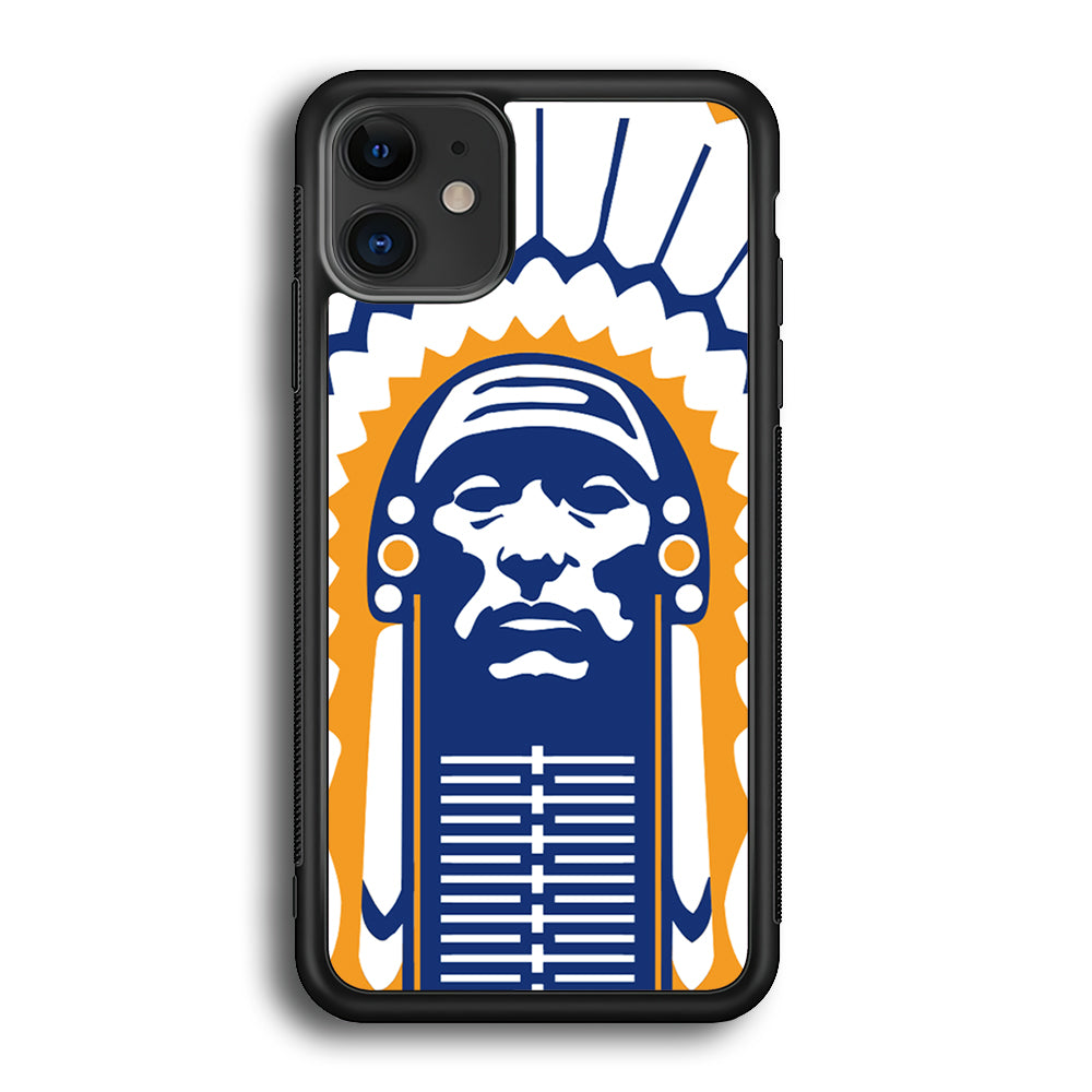 Chief Illiniwek Illinois iPhone 12 Case-Phone Case-Rubber Black (2D Case)-Altracase
