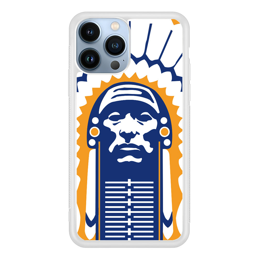 Chief Illiniwek Illinois iPhone 15 Pro Max Case-Phone Case-Rubber White (2D Case)-Altracase