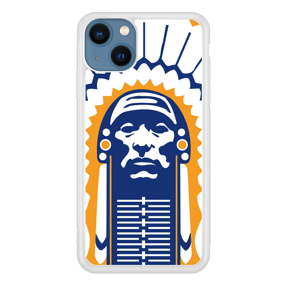Chief Illiniwek Illinois iPhone 13 Case-Phone Case-Rubber White (2D Case)-Altracase