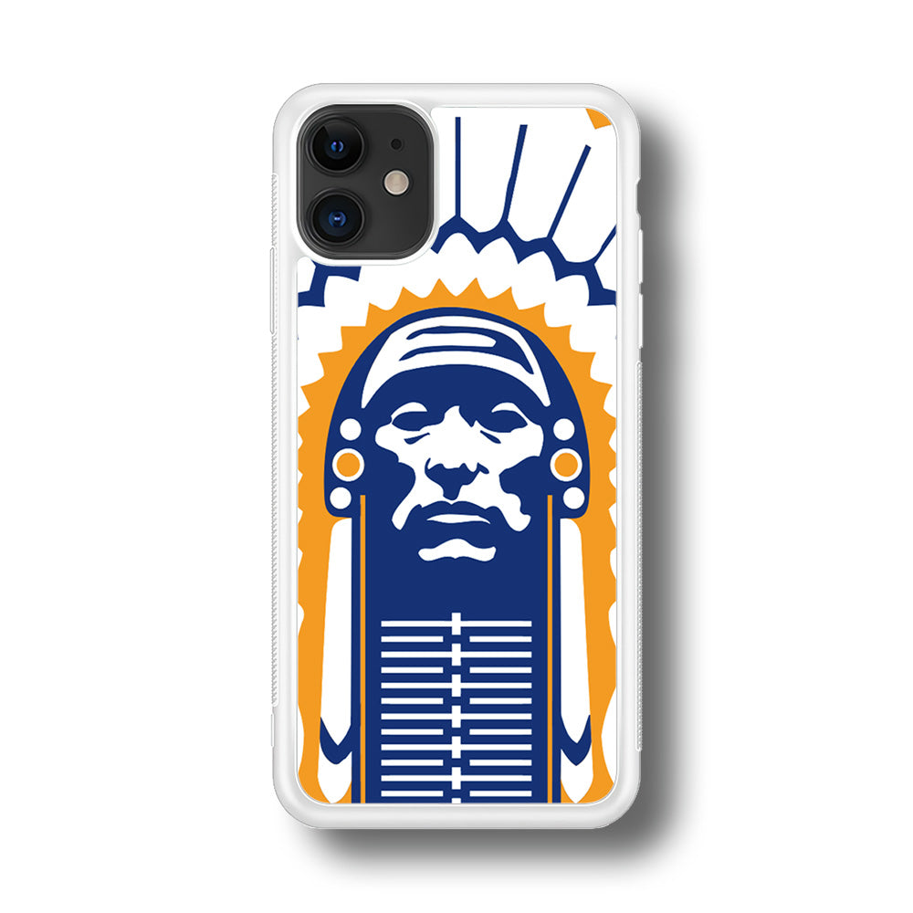 Chief Illiniwek Illinois iPhone 11 Case-Phone Case-Rubber White (2D Case)-Altracase