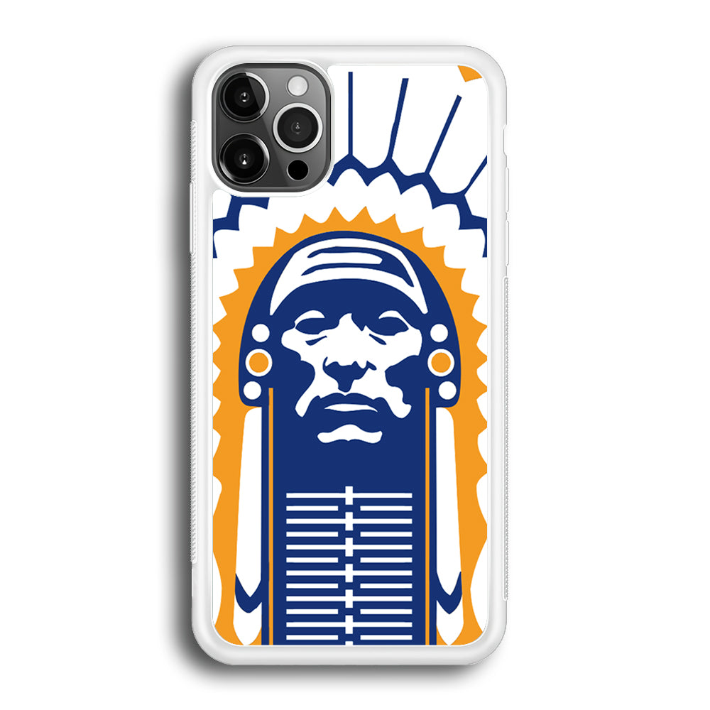 Chief Illiniwek Illinois iPhone 12 Pro Max Case-Phone Case-Rubber White (2D Case)-Altracase