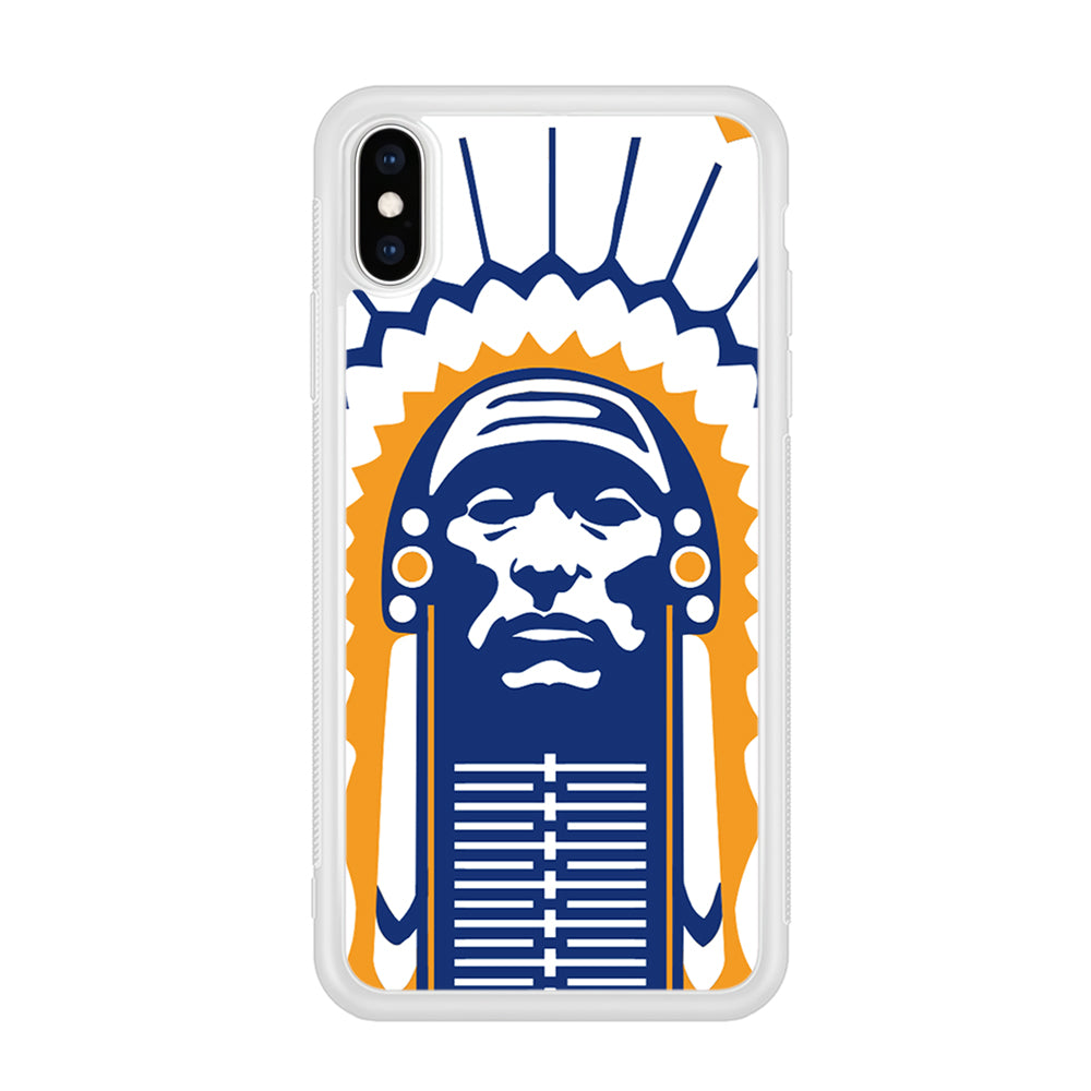 Chief Illiniwek Illinois iPhone X Case-Phone Case-Rubber White (2D Case)-Altracase