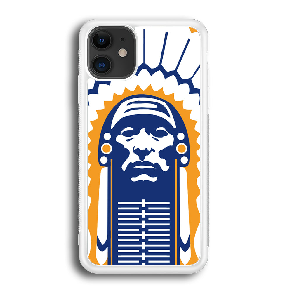 Chief Illiniwek Illinois iPhone 12 Case-Phone Case-Rubber White (2D Case)-Altracase