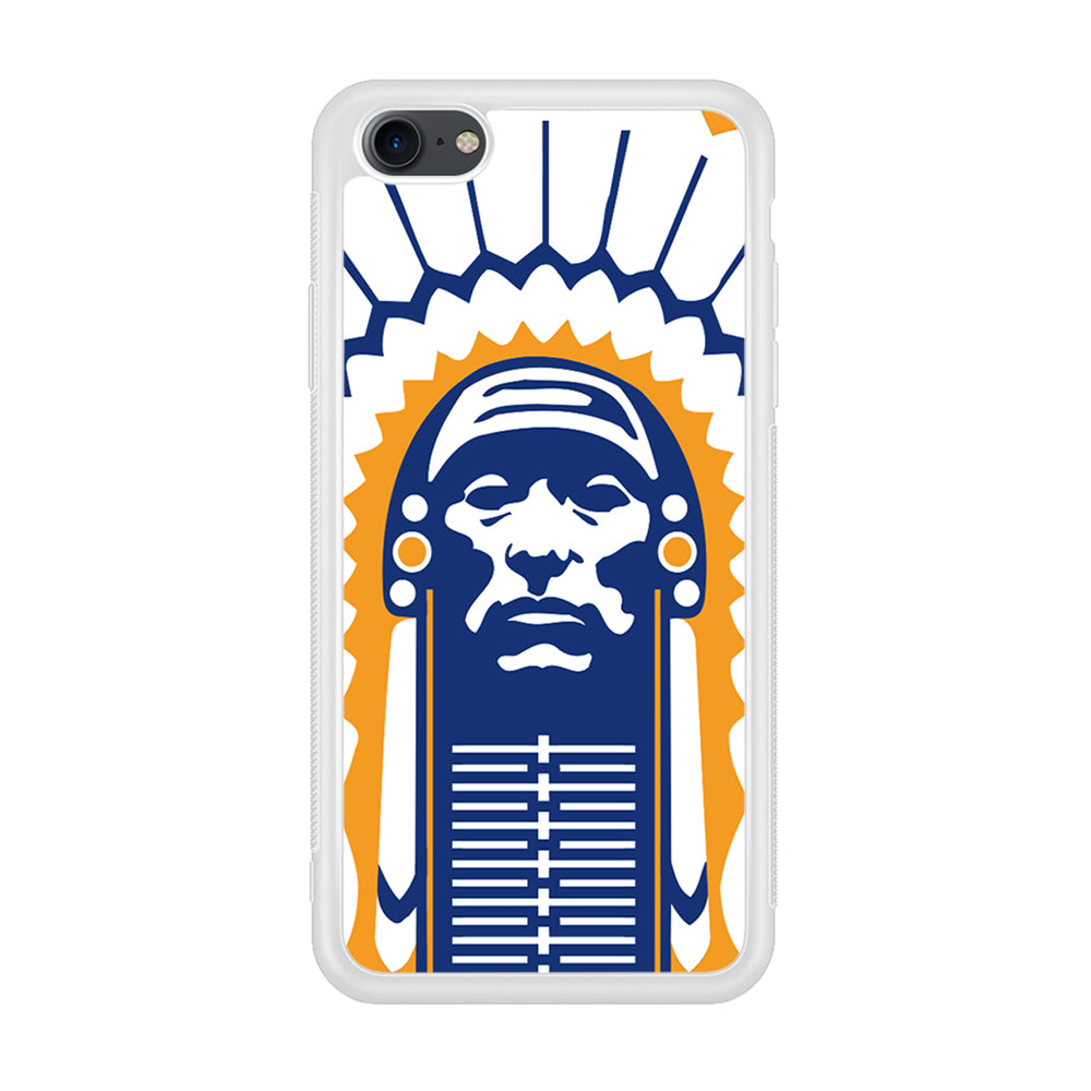 Chief Illiniwek Illinois iPhone 7 Case-Phone Case-Rubber White (2D Case)-Altracase