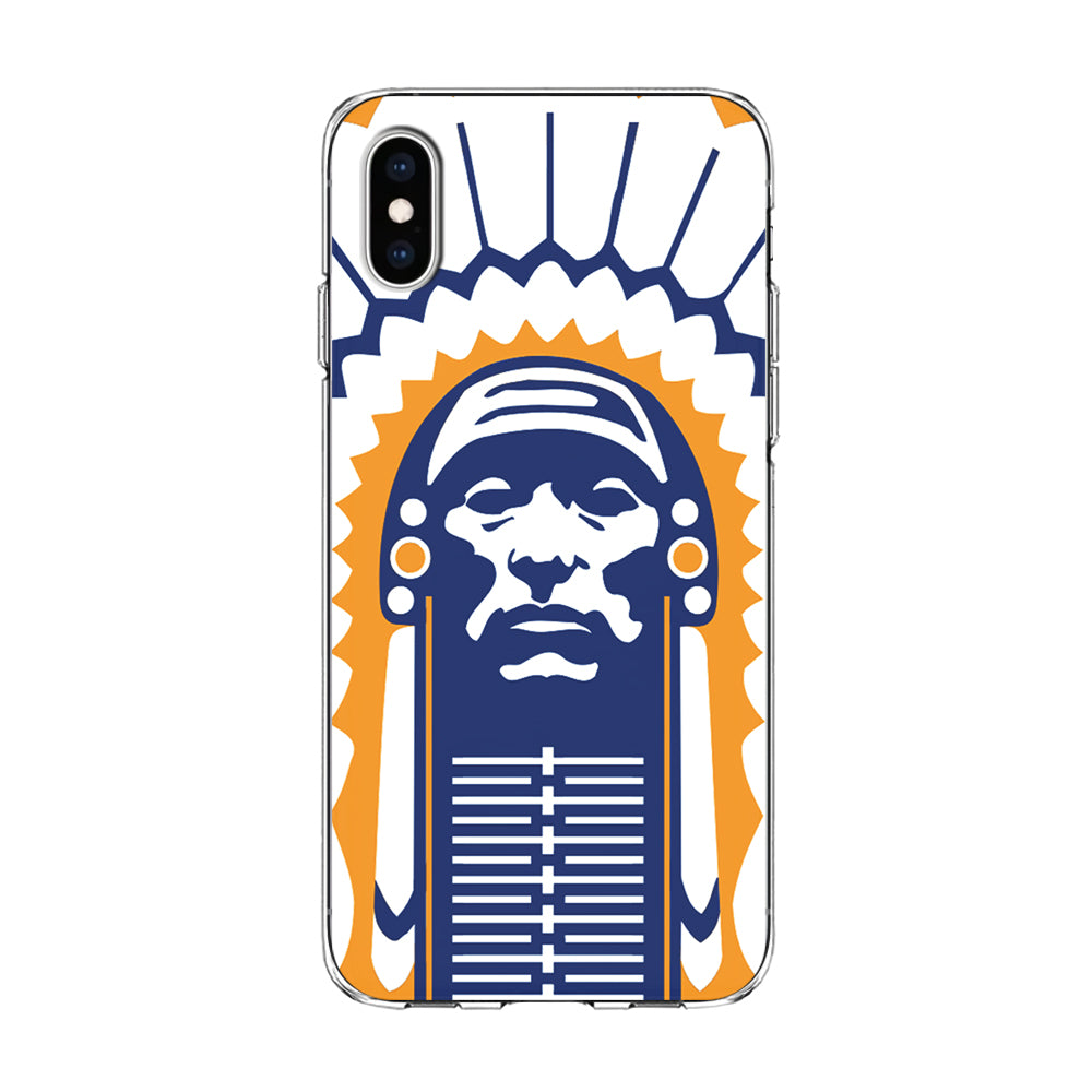 Chief Illiniwek Illinois iPhone Xs Case-Phone Case-Clear Soft Case-Altracase