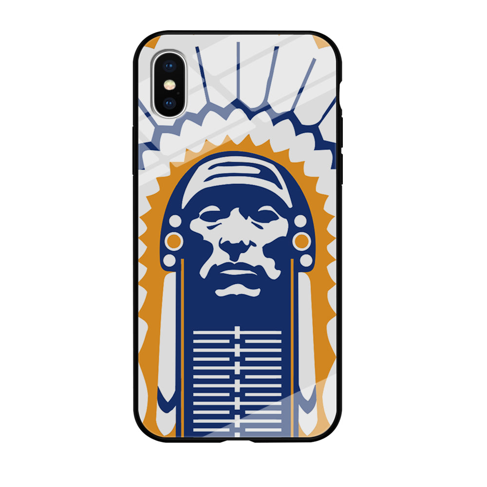 Chief Illiniwek Illinois iPhone X Case-Phone Case-Tempered Glass Case-Altracase
