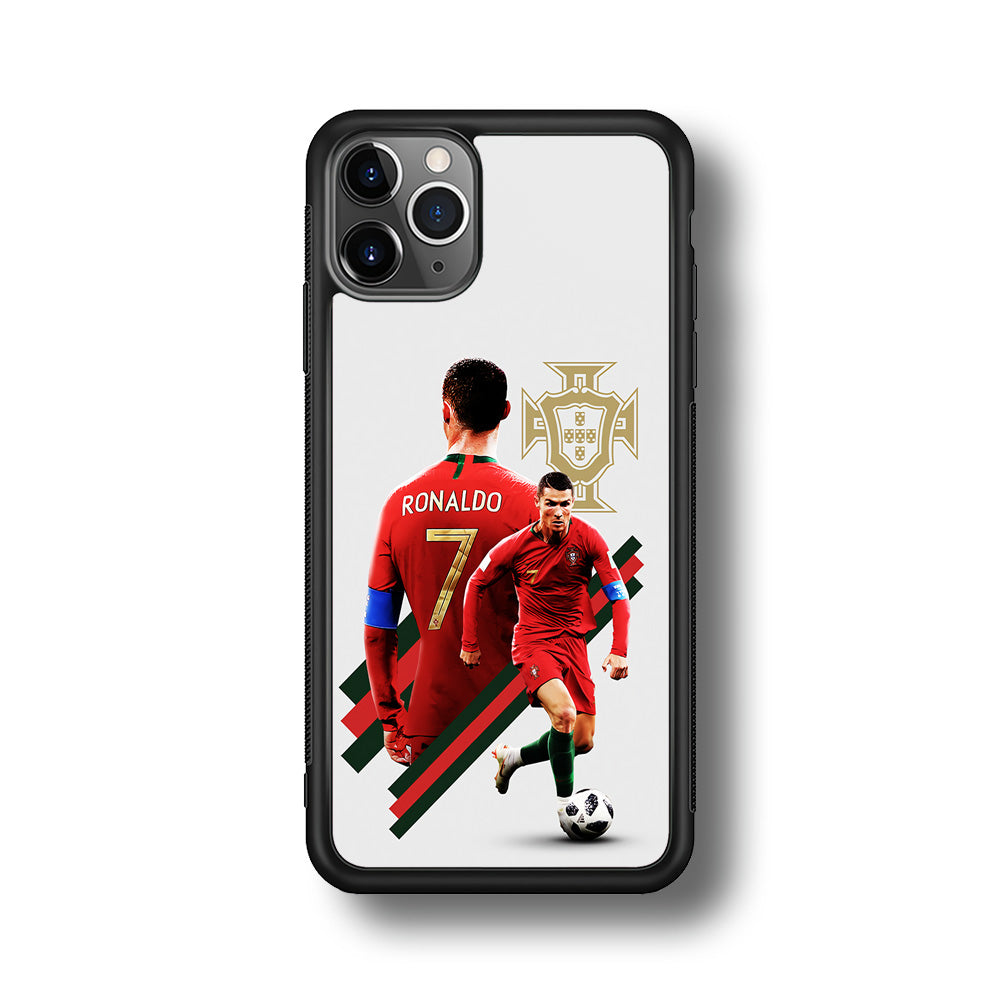 Cristiano Ronaldo Portugal iPhone 11 Pro Case-Phone Case-Rubber Black (2D Case)-Altracase