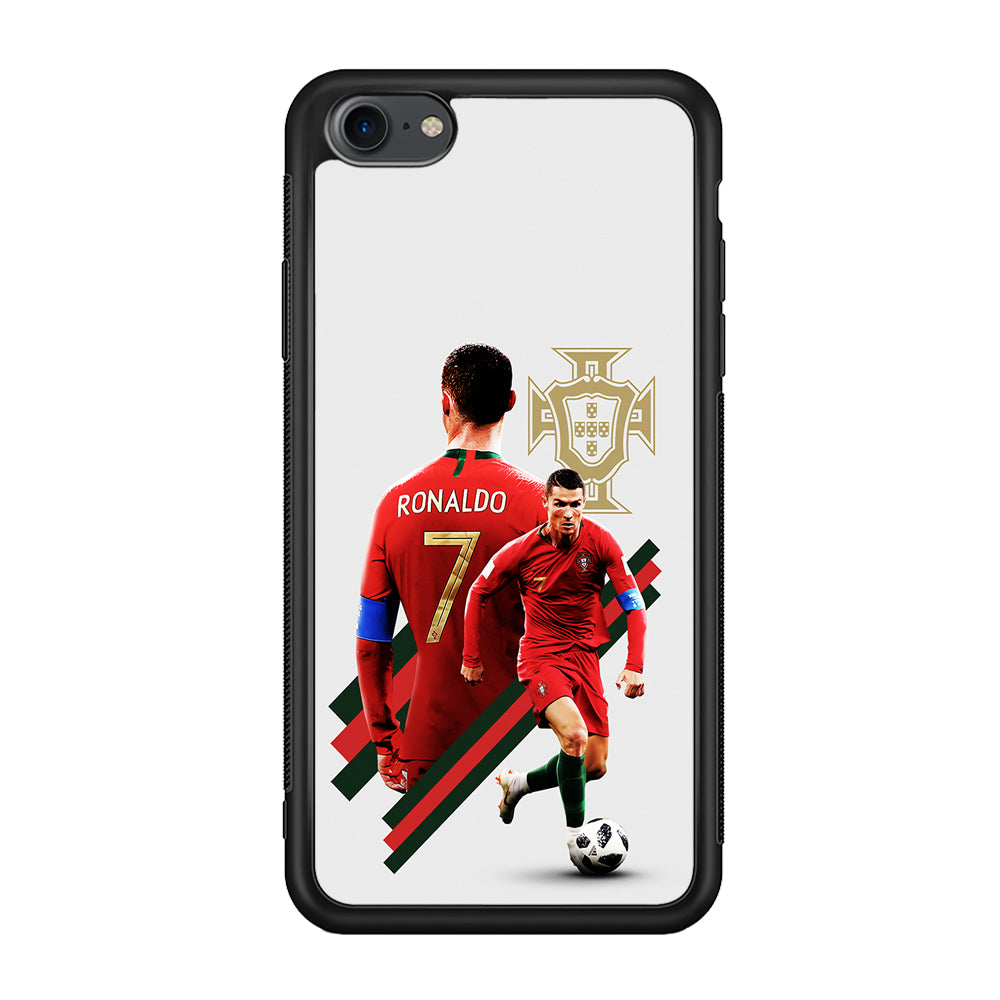 Cristiano Ronaldo Portugal iPhone 7 Case-Phone Case-Rubber Black (2D Case)-Altracase
