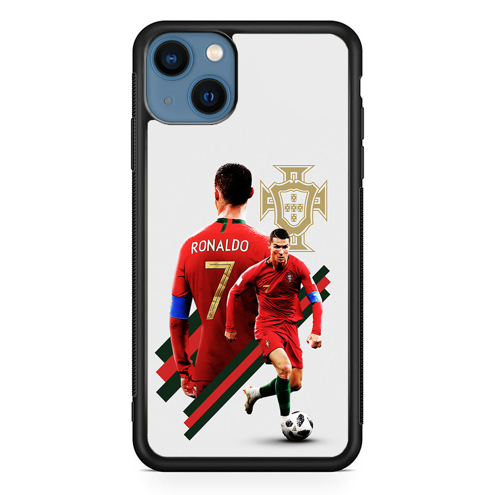 Cristiano Ronaldo Portugal iPhone 13 Case-Phone Case-Rubber Black (2D Case)-Altracase