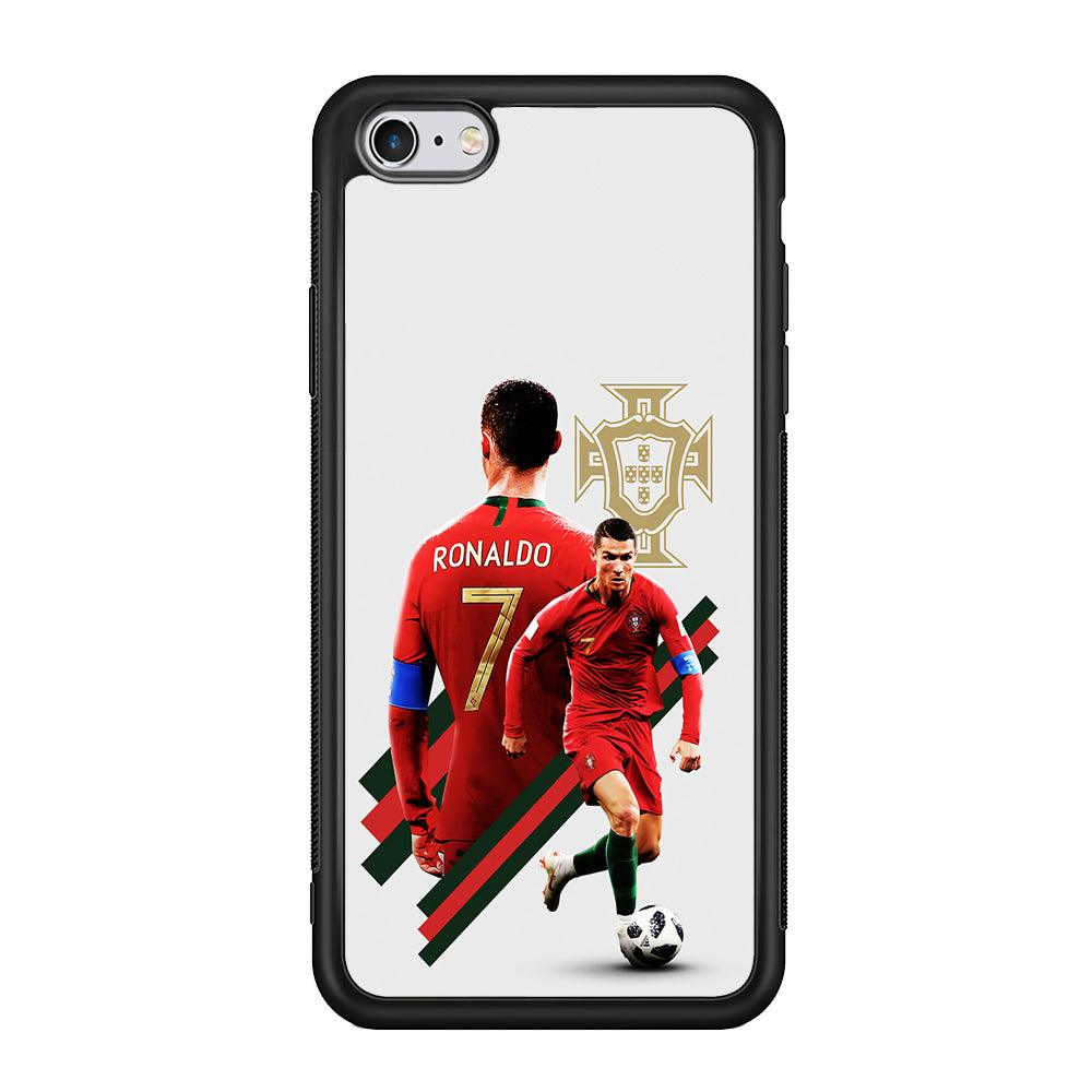 Cristiano Ronaldo Portugal iPhone 6 | 6s Case-Phone Case-Rubber Black (2D Case)-Altracase