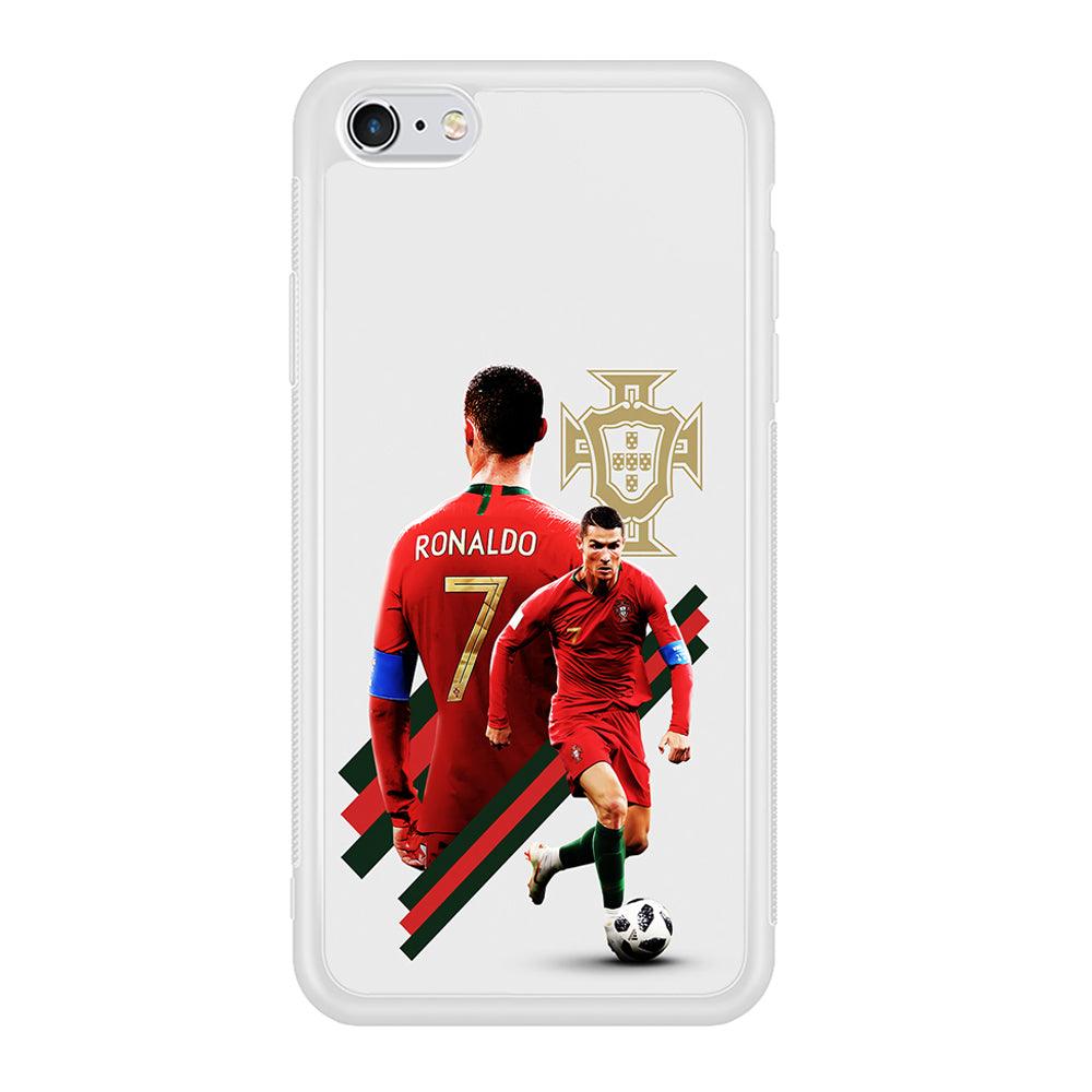 Cristiano Ronaldo Portugal iPhone 6 | 6s Case-Phone Case-Rubber White (2D Case)-Altracase
