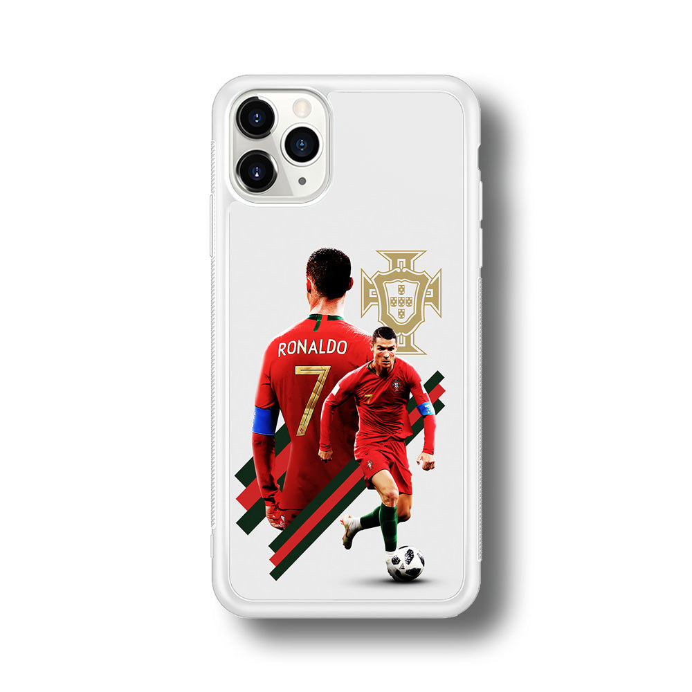 Cristiano Ronaldo Portugal iPhone 11 Pro Case-Phone Case-Rubber White (2D Case)-Altracase