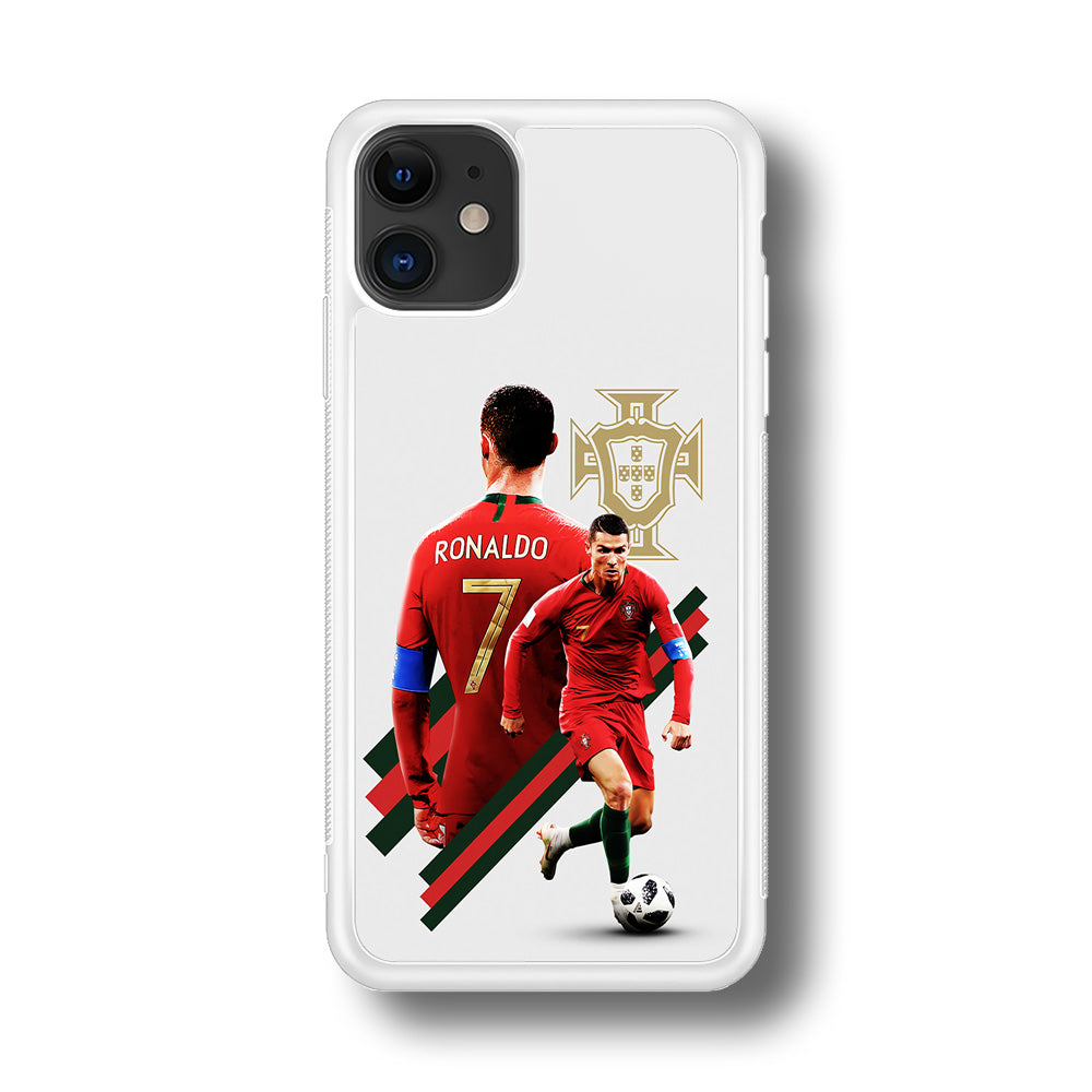 Cristiano Ronaldo Portugal iPhone 11 Case-Phone Case-Rubber White (2D Case)-Altracase