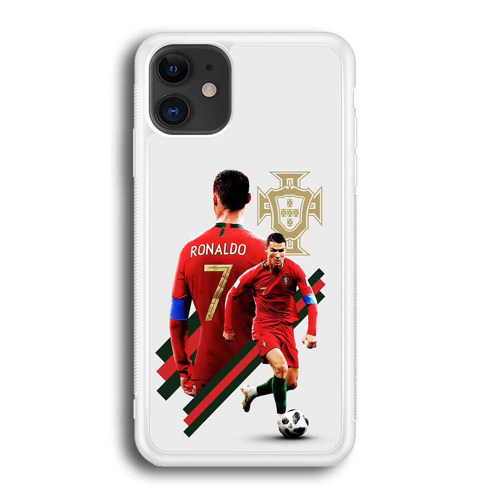 Cristiano Ronaldo Portugal iPhone 12 Case-Phone Case-Rubber White (2D Case)-Altracase