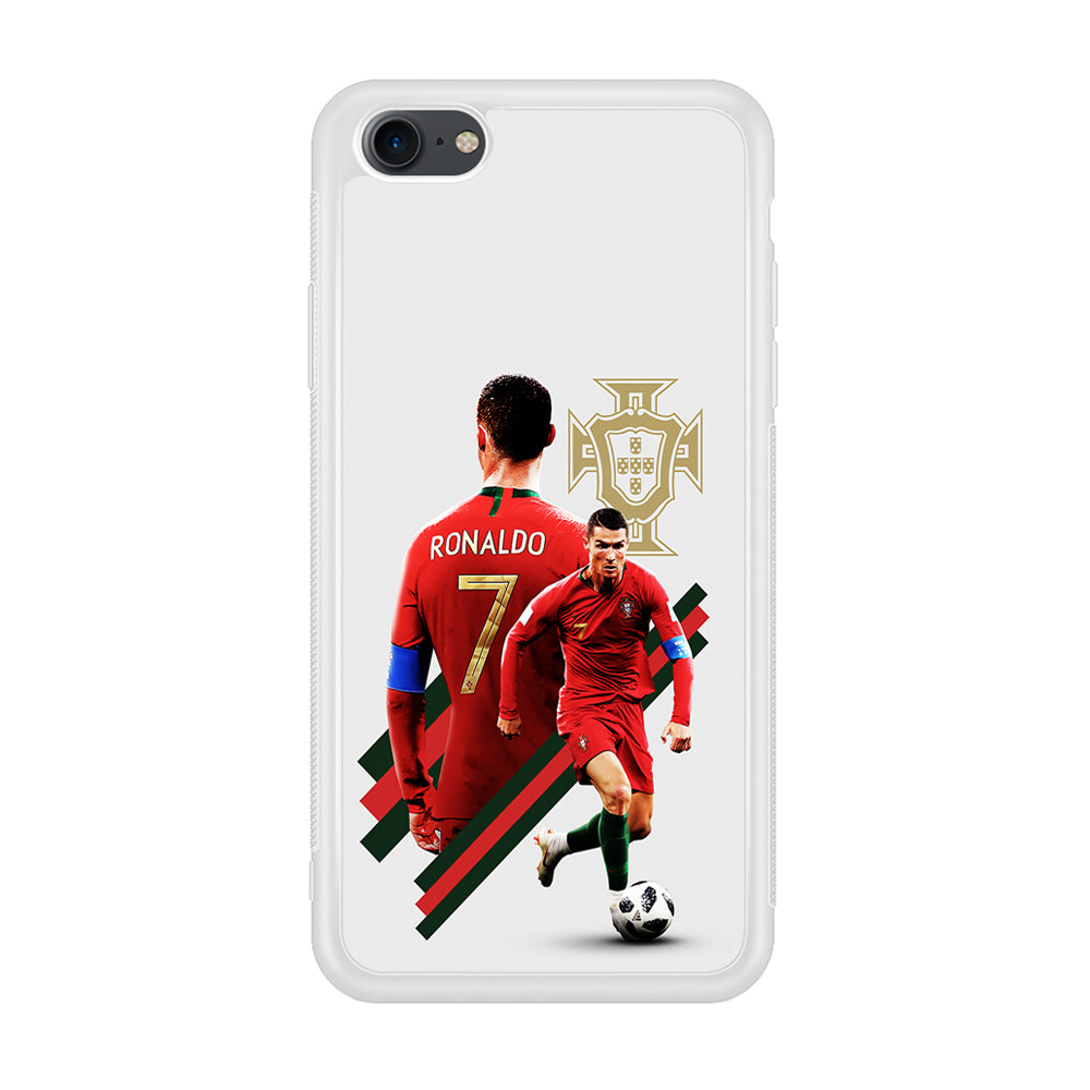 Cristiano Ronaldo Portugal iPhone 7 Case-Phone Case-Rubber White (2D Case)-Altracase