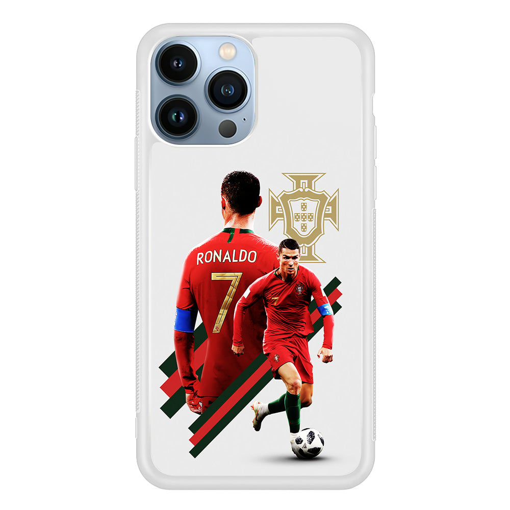 Cristiano Ronaldo Portugal iPhone 15 Pro Max Case-Phone Case-Rubber White (2D Case)-Altracase