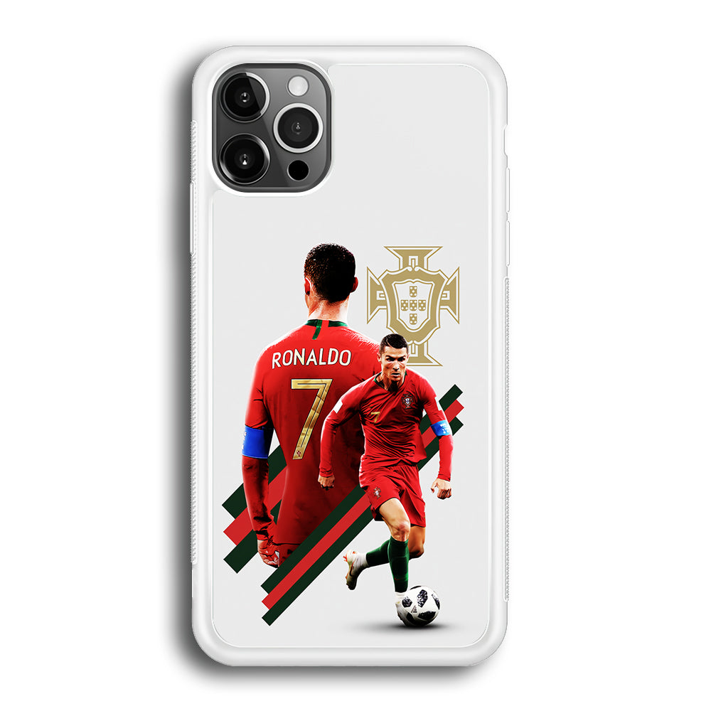 Cristiano Ronaldo Portugal iPhone 12 Pro Max Case-Phone Case-Rubber White (2D Case)-Altracase