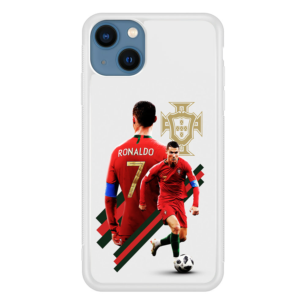 Cristiano Ronaldo Portugal iPhone 13 Case-Phone Case-Rubber White (2D Case)-Altracase
