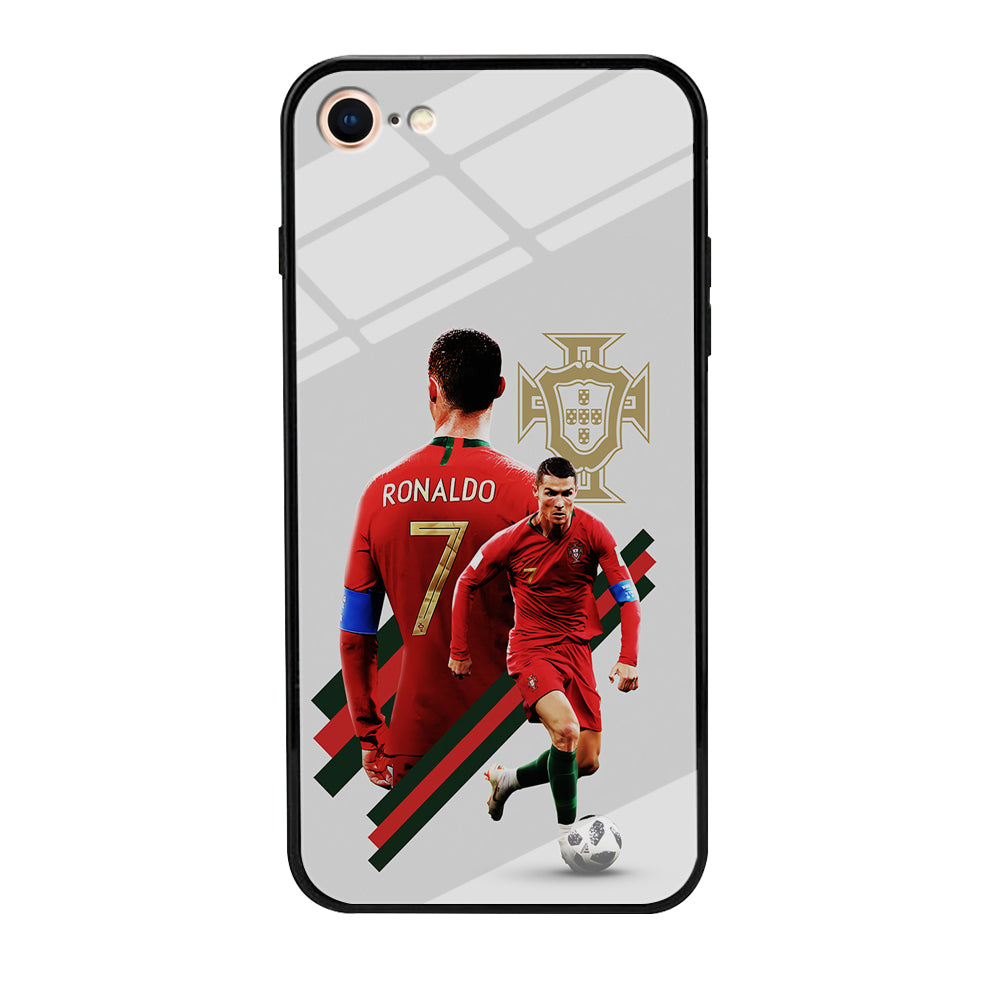 Cristiano Ronaldo Portugal iPhone 8 Case-Phone Case-Tempered Glass Case-Altracase