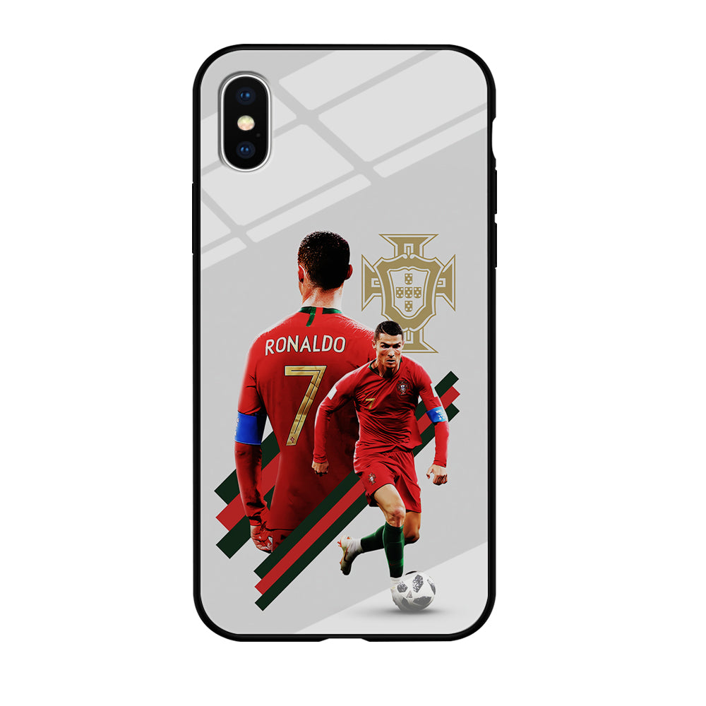 Cristiano Ronaldo Portugal iPhone X Case-Phone Case-Tempered Glass Case-Altracase