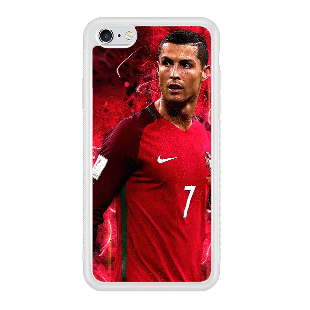 Cristiano Ronaldo Red Aesthetic iPhone 6 | 6s Case-Phone Case-Rubber White (2D Case)-Altracase