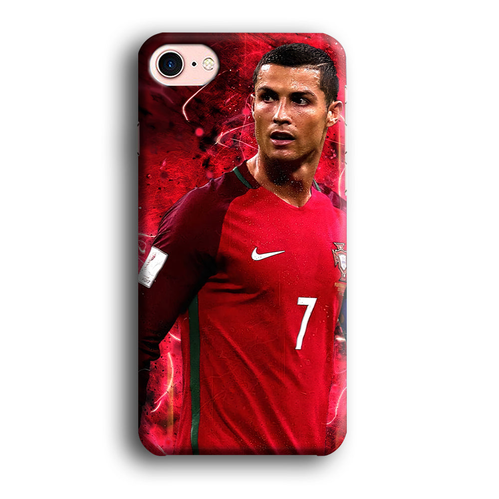 Cristiano Ronaldo Red Aesthetic iPhone 7 Case-Phone Case-3D Case-Altracase