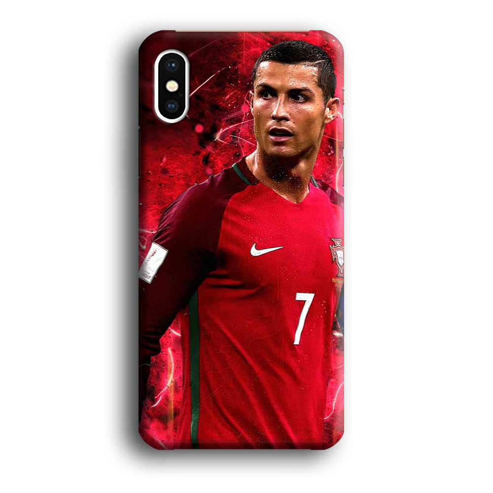 Cristiano Ronaldo Red Aesthetic iPhone Xs Case-Phone Case-3D Case-Altracase