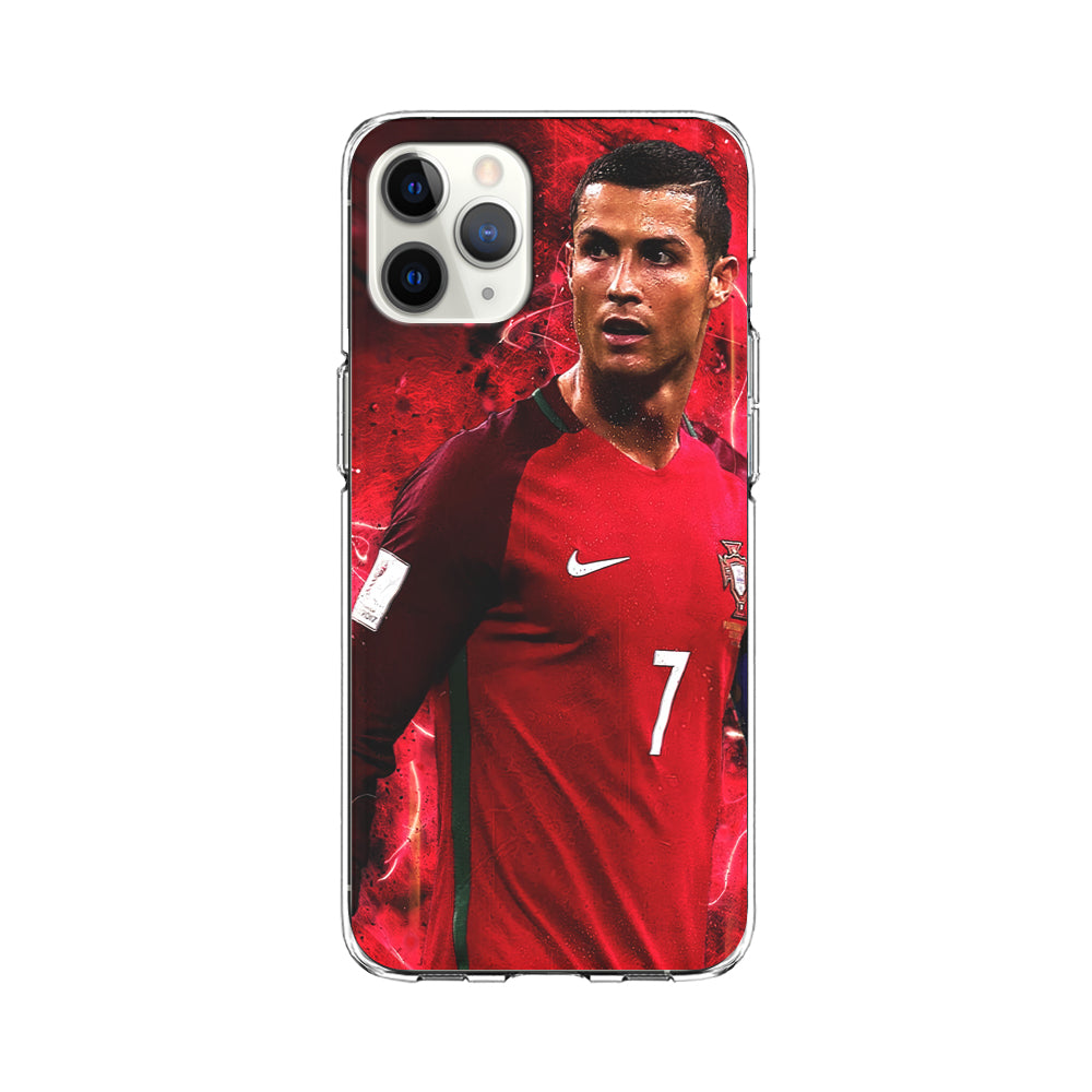 Cristiano Ronaldo Red Aesthetic iPhone 11 Pro Case-Phone Case-Clear Soft Case-Altracase