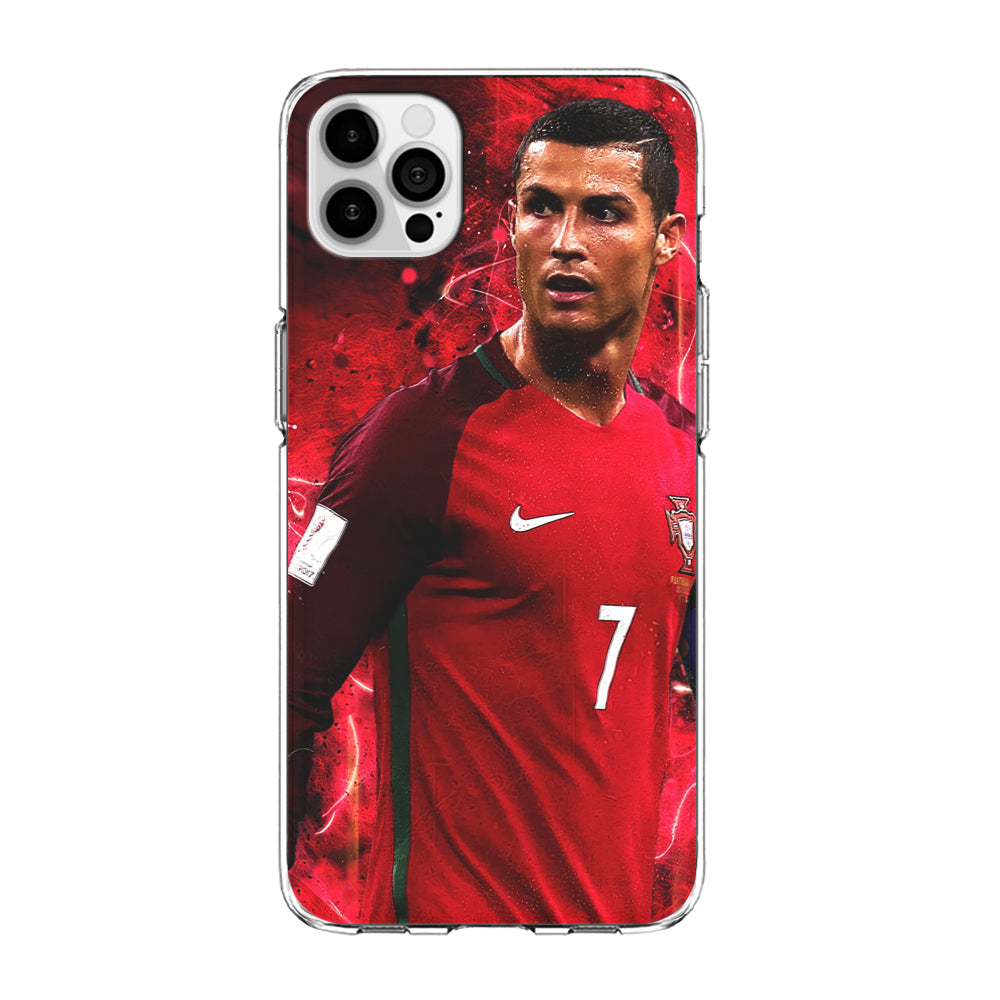 Cristiano Ronaldo Red Aesthetic iPhone 13 Pro Case-Phone Case-Clear Soft Case-Altracase