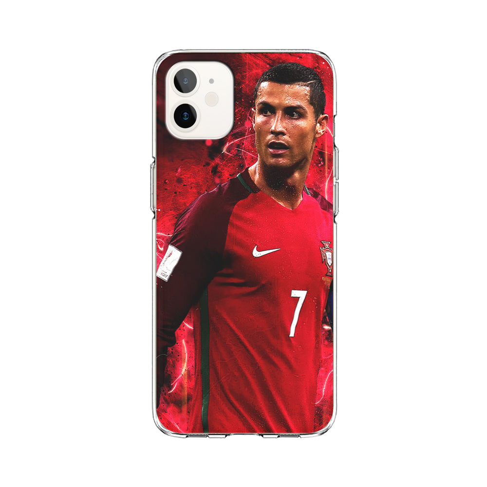 Cristiano Ronaldo Red Aesthetic iPhone 11 Case-Phone Case-Clear Soft Case-Altracase