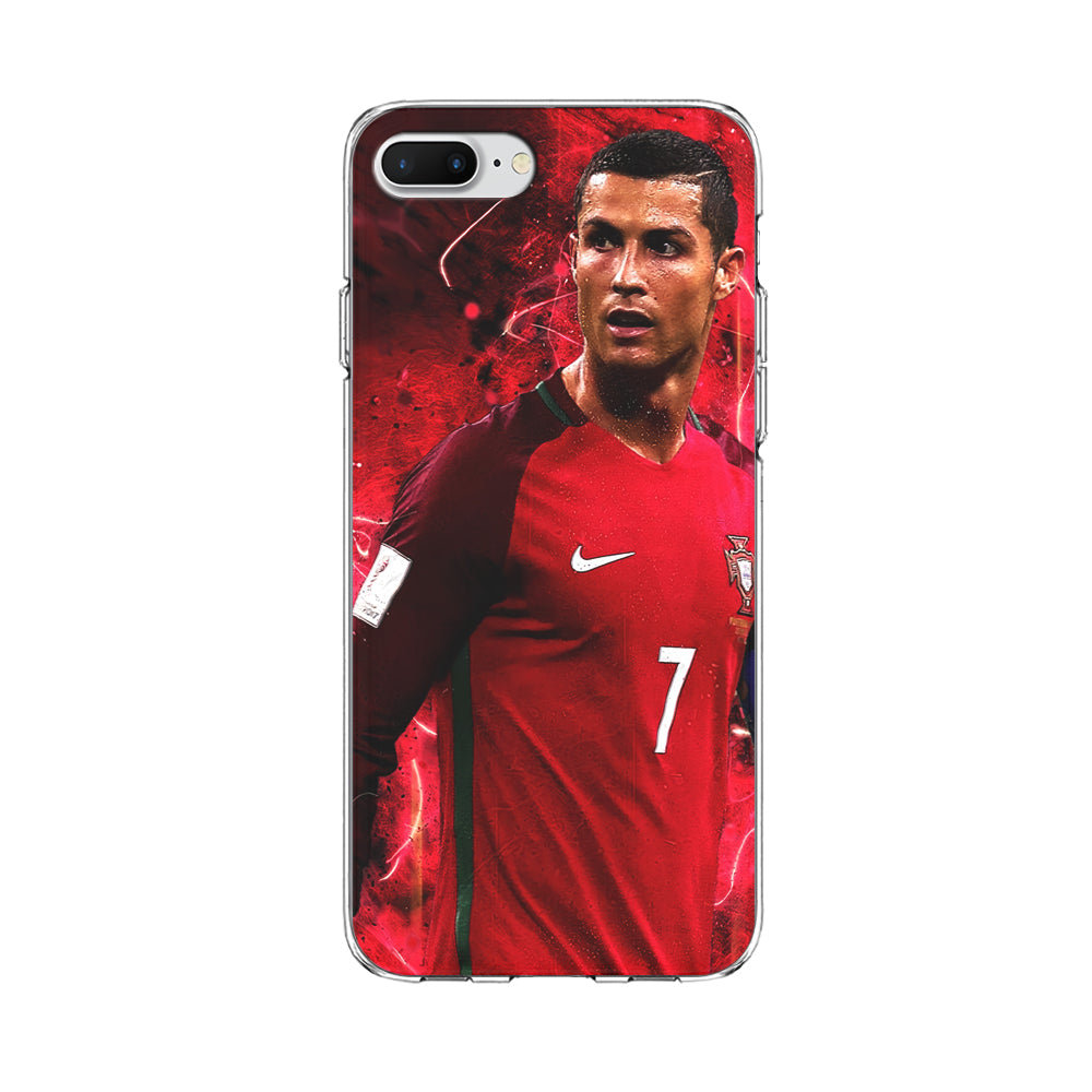 Cristiano Ronaldo Red Aesthetic iPhone 7 Plus Case-Phone Case-Clear Soft Case-Altracase