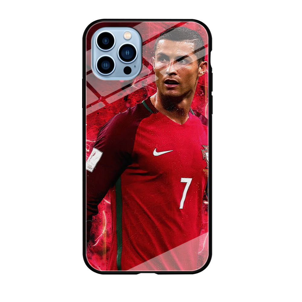 Cristiano Ronaldo Red Aesthetic iPhone 12 Pro Max Case-Phone Case-Tempered Glass Case-Altracase