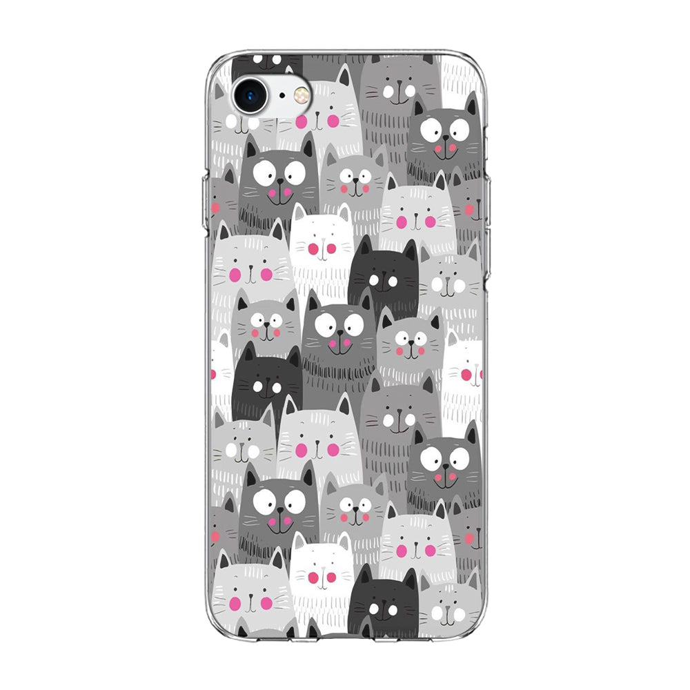 Cute Cat 001 iPhone SE 3 2022 Case-Phone Case-Clear Soft Case-Altracase