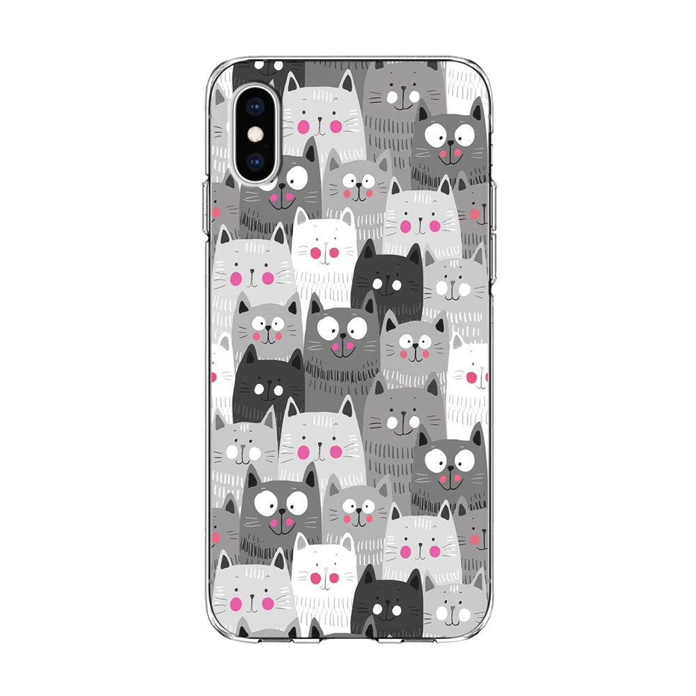 Cute Cat 001 iPhone Xs Case-Phone Case-Clear Soft Case-Altracase